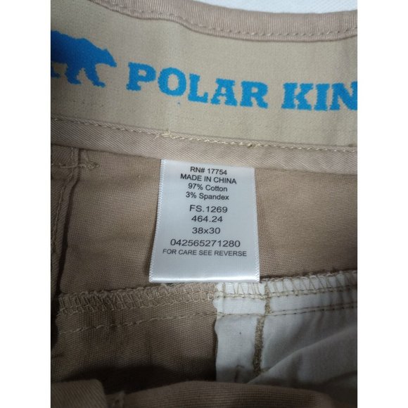 Polar King Tan Khaki Flex Movement Pants Mens 38x30 Work Casual NWT - Picture 5 of 8